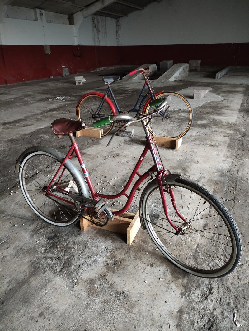 bicicleta antigua frenos varillas 