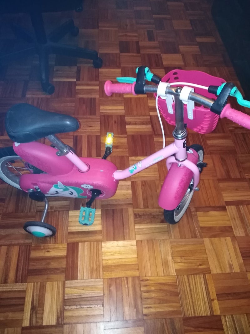 Bicicleta con ruedines.