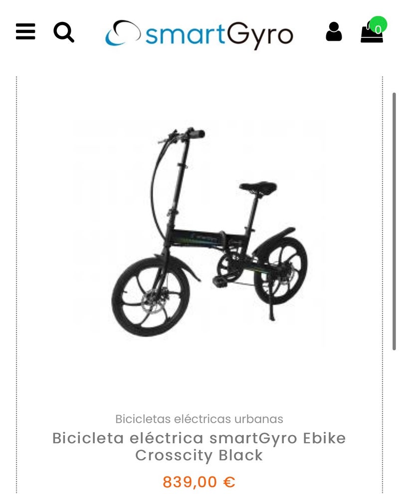 bicicleta electrica smartgyro ebike crosscity