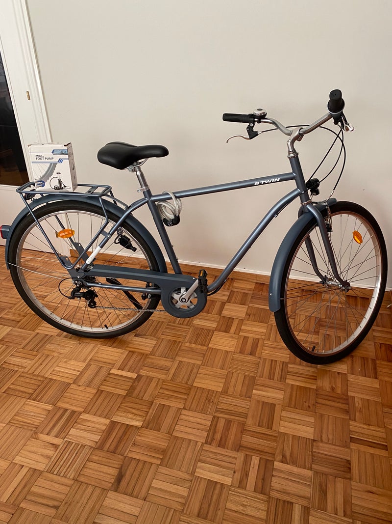 Bicicleta Urbana Clásica ELOPS 28 Pulgadas 6V Azul