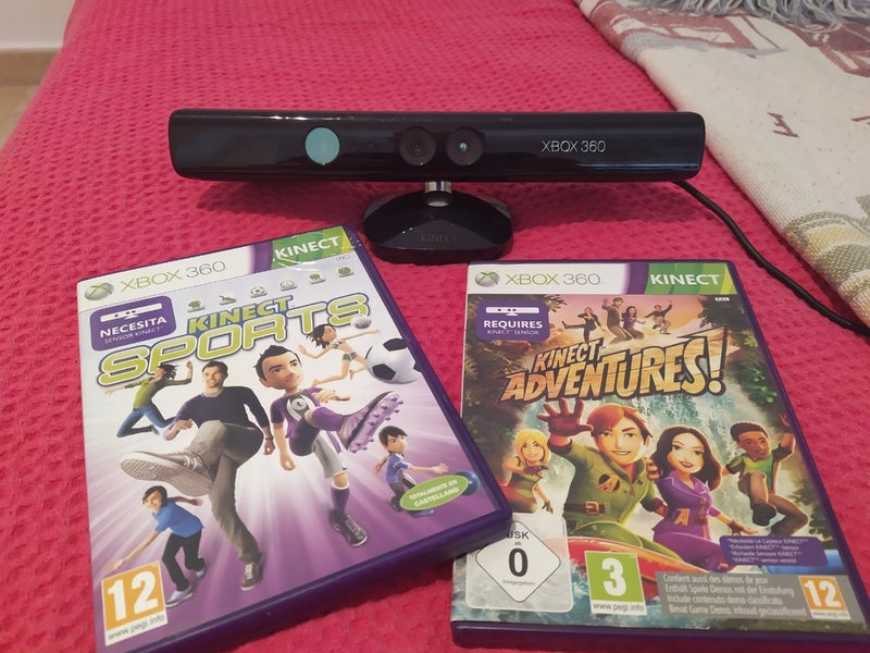 Cámara Kinect XBox 360 + 2 Juegos