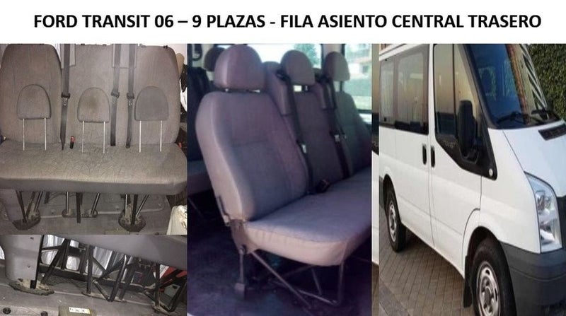  Ford transit 9 plazas (Asiento fila central )