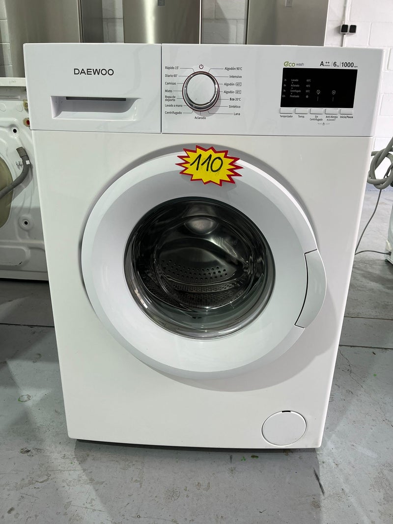 Lavadora Daewoo 6kg A++ 1000 rpm 