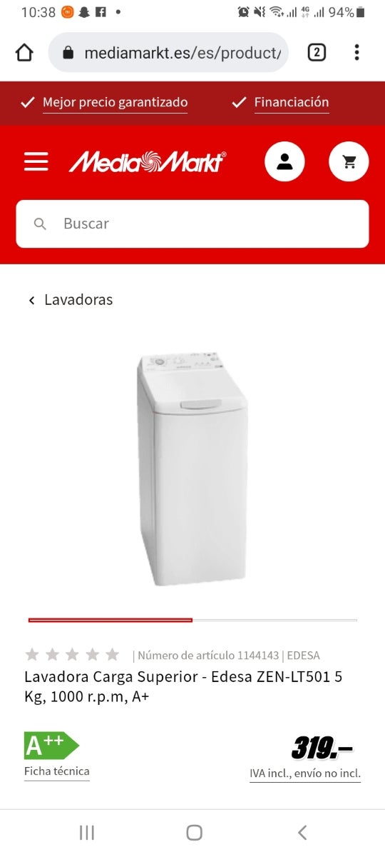 lavadora edesa y frigorífico con congelador 