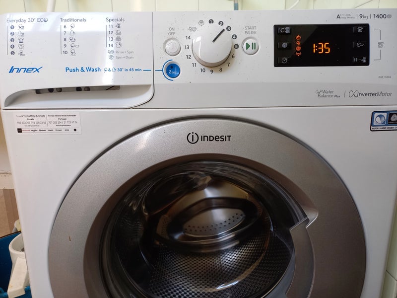 Lavadora Indesit  9Kilos,A+++1400