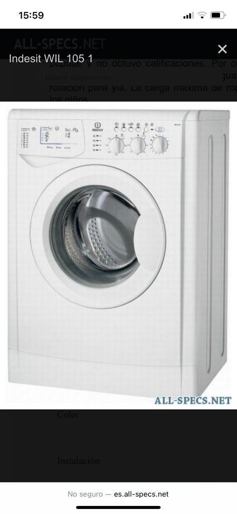 Lavadora Indesit WIL 105