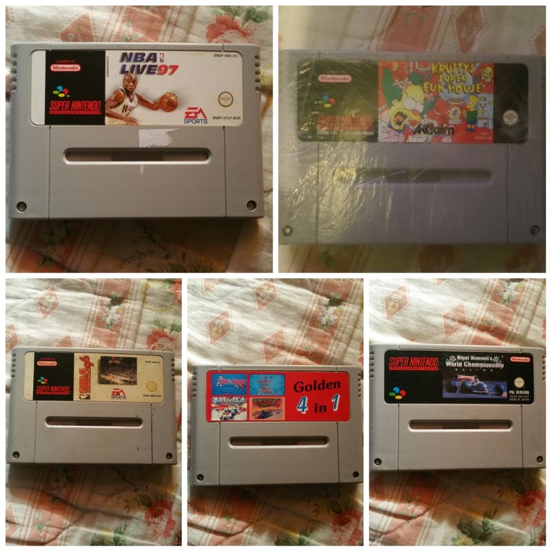 Lote De 5 Cartuchos De Super Nintendo