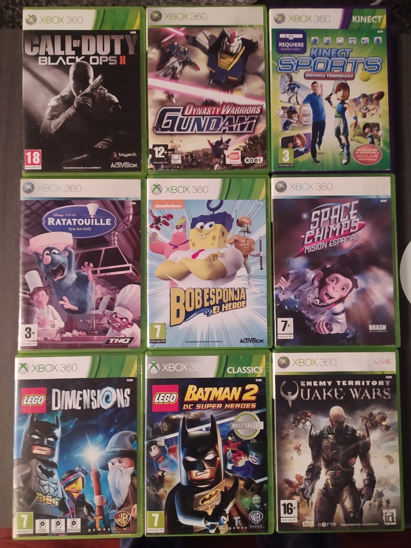 Lote de 9 juegos Xbox360