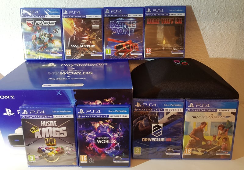 MEGA PACK PSVR V2 + CÁMARA + 8 JUEGOS VR + ESTUCHE