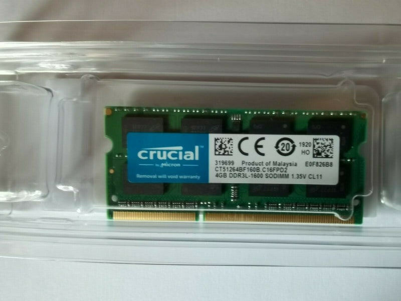 Memoria ram 4 Gb Crucial DDR3L para portatil