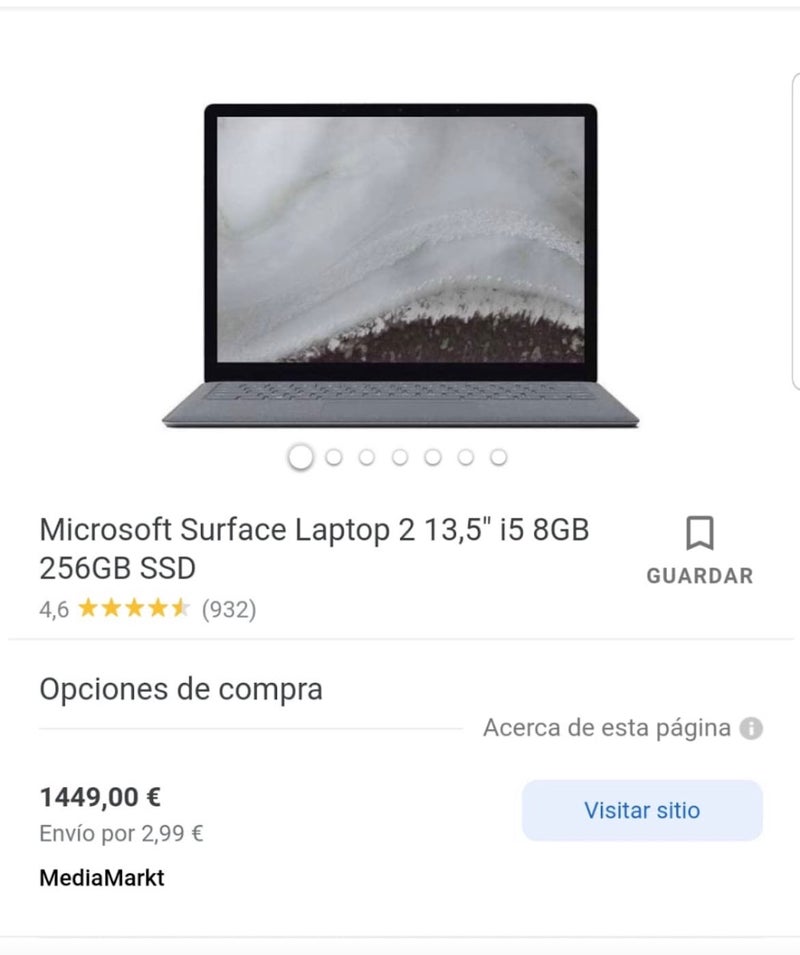 MICROSOFT SURFACE LAPTOP 13,5