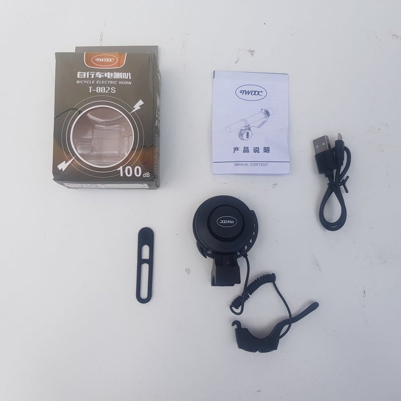 MINI BOCINA ELECTRICA PARA BICICLETAS DE CARGA USB
