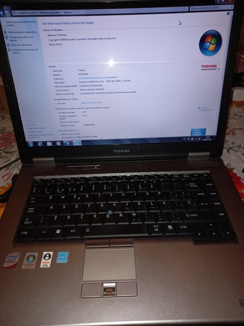 Ordenador portátil Toshiba Tecra A10-16F