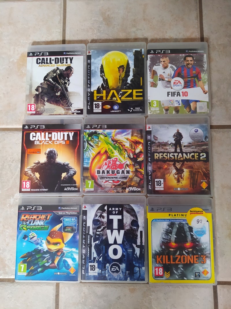 Pack de juegos PS3, por separado son 3€