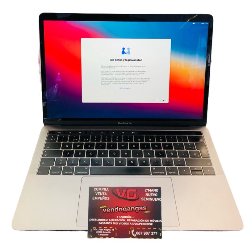 PORTÁTIL APPLE MACBOOK PRO 2019 SEMINUEVO 