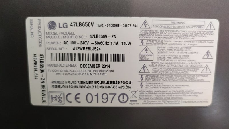 SMART TV LG 47' 3D