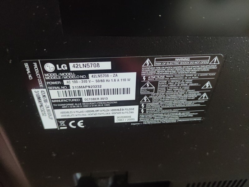 tv LG 42LN5708