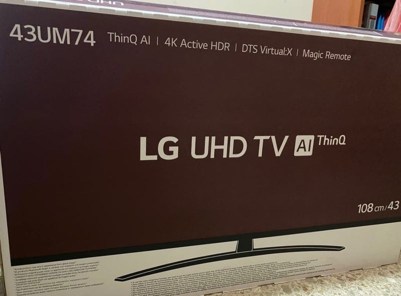 TV LG 43' ThinQ con Inteligencia Artificial. 