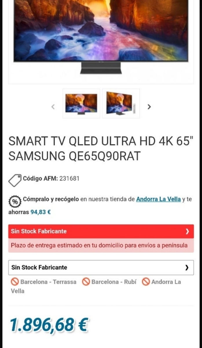 Tv samsung rota