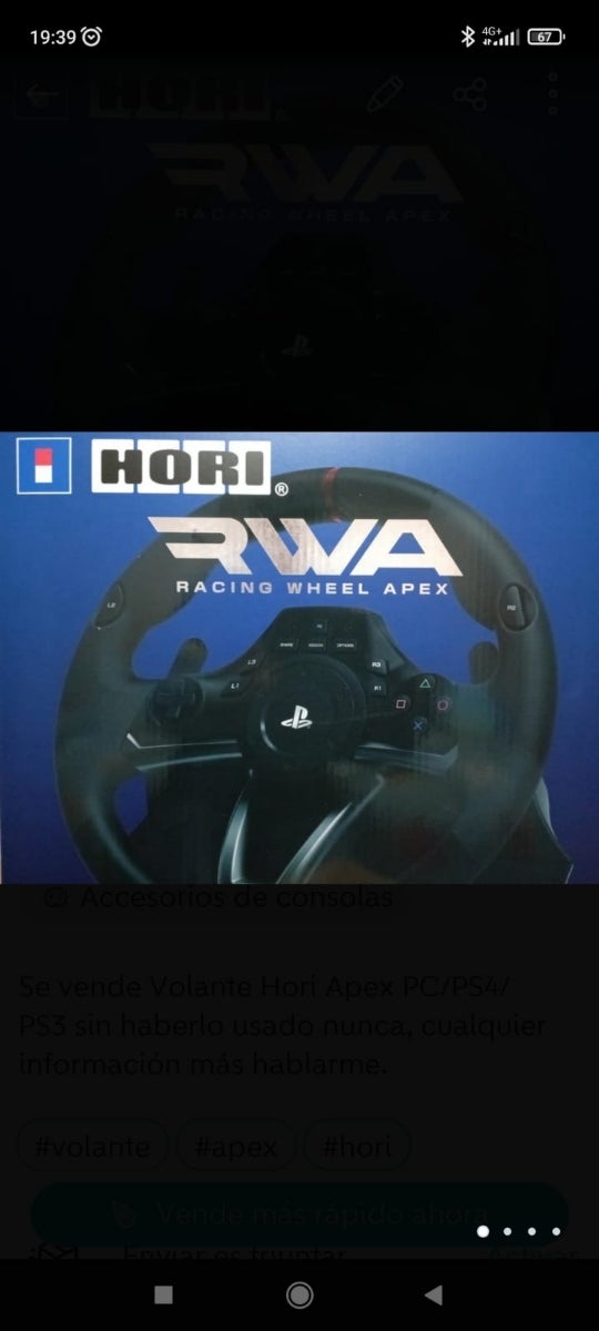 Volante Apex Hori Pc/Ps3/Ps4/Ps5